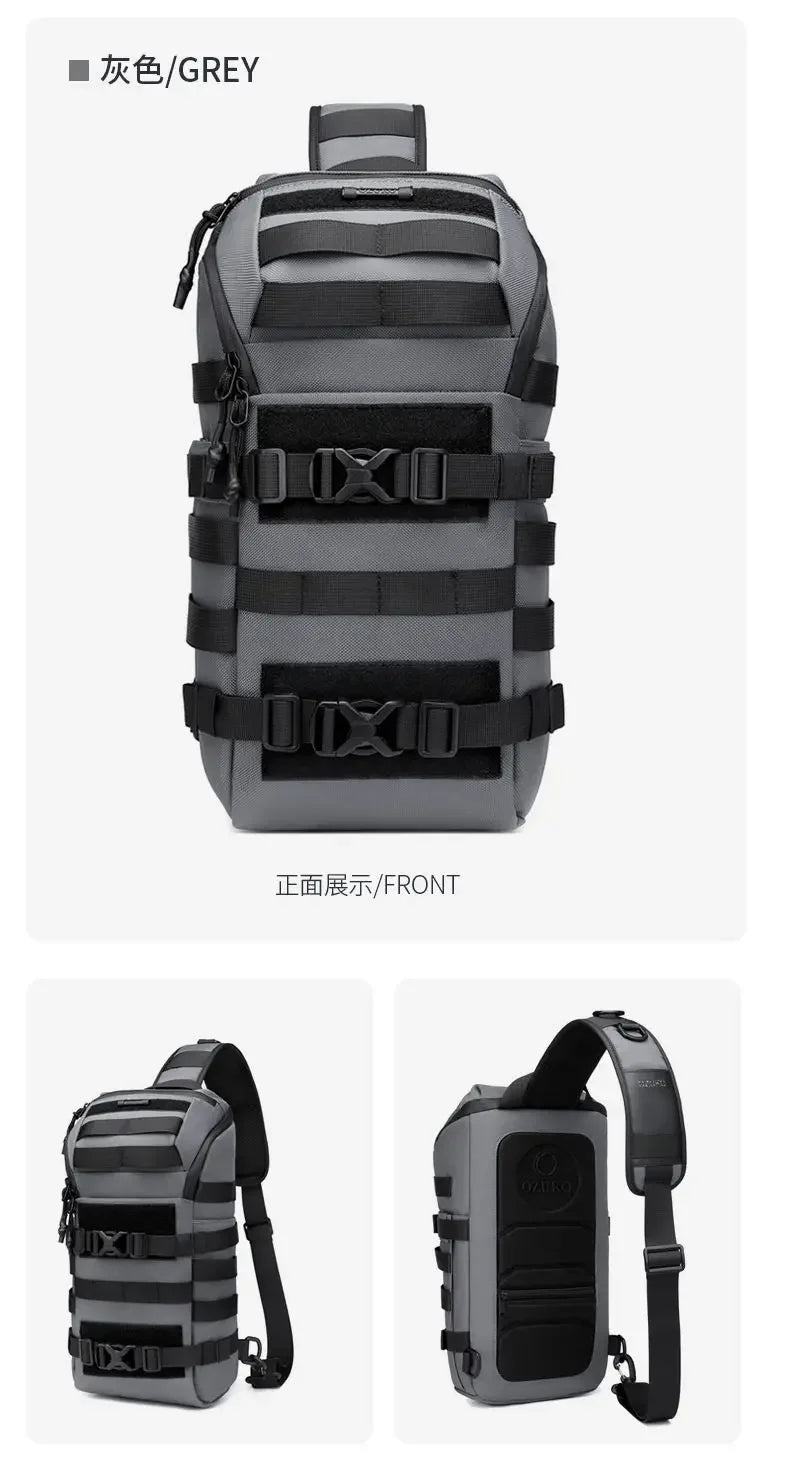 OZUKO Bicycle Bag   Crossbody Bag Camping Riding Travel Rucksack Molle Tactical Bags Hiking Cycling Outdoor