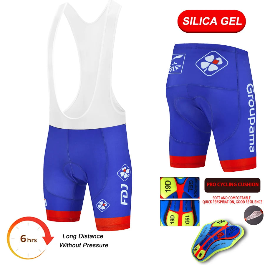 2026 FDJ Shockproof Summer Cycling Shorts 19D Gel Pad Cycling Short Pants Mountain Bike Shorts Cycling Clothing Bicycle Clothes
