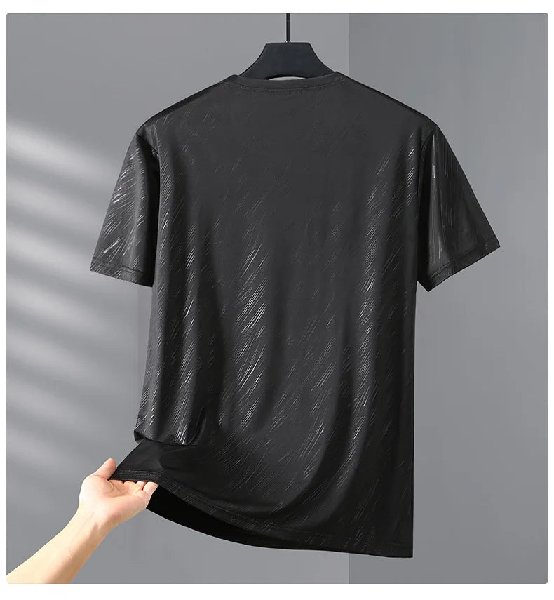 12XL 10XL Plus Size T-shirt Men Summer Cool Short Sleeve T Shirts Big Size Tops Tees Male Casual Stretch Tshirt 12XL