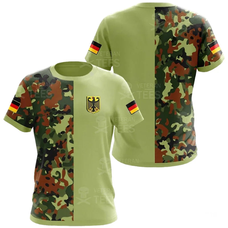 Germany Football Jersey Men Clothing Quick Drying T Shirt 3D Printed Deutsche Eagle Emblem Tops Tee Shirts T-Shirt Short Sleeve