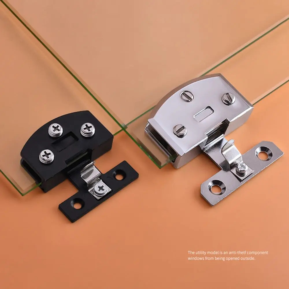 Home No Hole Hardware Furniture Supplies Cabinet  Hinge Clip Window Accessories Glass Door Hinge