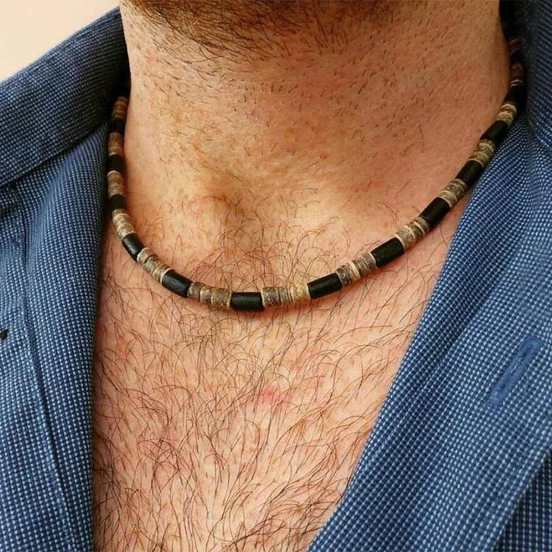 New 5 Styles 2Pcs/Set Natural Coconut Beads Necklace Men Meditation Healing Collar Cool Riding Neck Accessories Father Day Gift