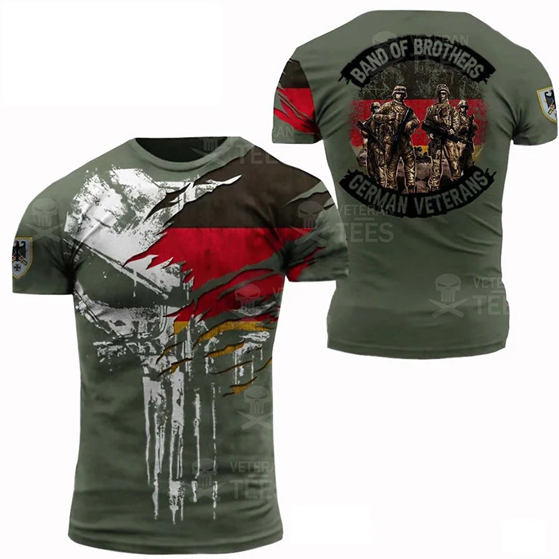 Germany Football Jersey Men Clothing Quick Drying T Shirt 3D Printed Deutsche Eagle Emblem Tops Tee Shirts T-Shirt Short Sleeve