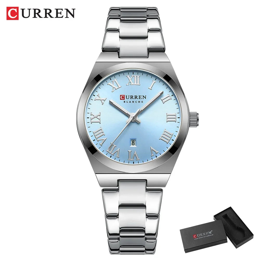 Women Small Face Watch,Stainless Steel Watch Women,Womens Watch with Calendar,Lady Analog Quartz Watch,Ladies Waterproof Watch