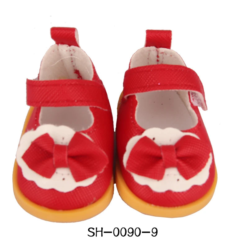 5.5cm Lovely Bow Doll Shoes For 14 Inch American& EXO Doll 1/6 New Mini Shoes Boots Accessories For 32-33 Russia DIY Doll,Nancy