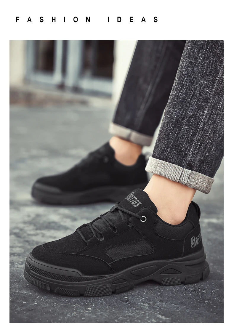 Hiking Shoes Sporty Simple Comfortable Men's Spring New Breathable Anti Slip Wear Breathable Fashionable Trendy Board Shoes