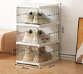 Dustproof 6 Layers Foldable Shoes Box Stackable Transparent Thickened Plastic Bins Sneaker Shoe Organizer Cabinet Organizers