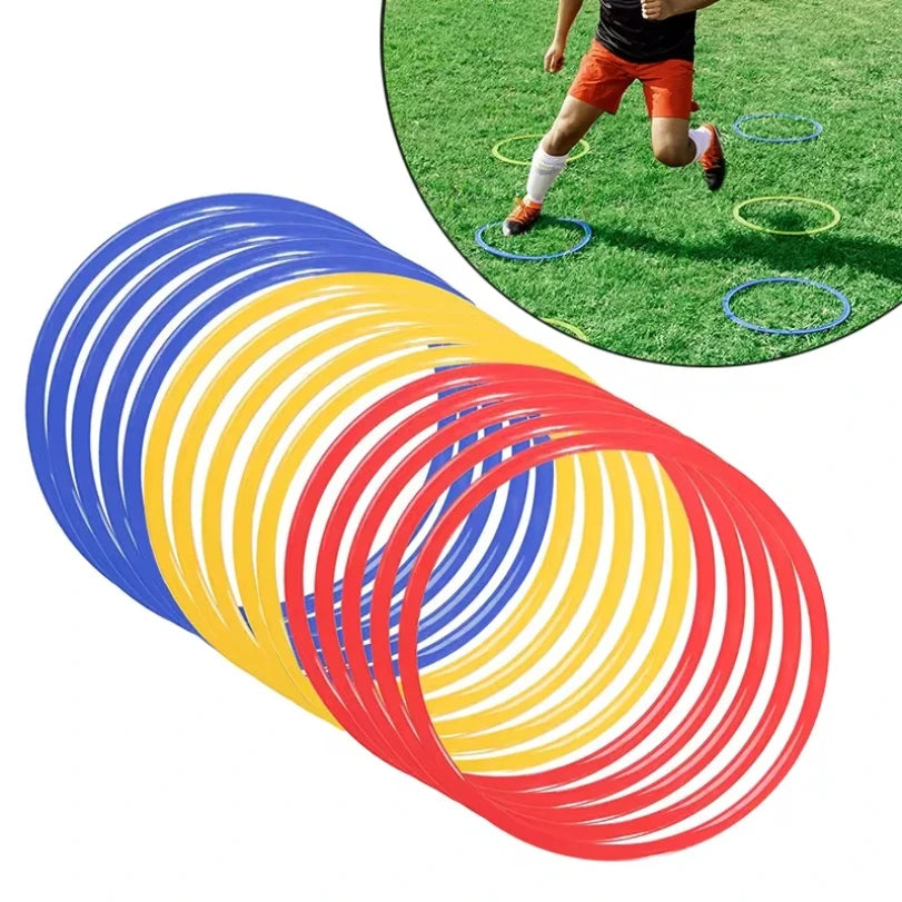 10pcs Durable Agility Training Rings Portable Football Soccer Speed Agility Training Rings Sport futbol Training Equipment