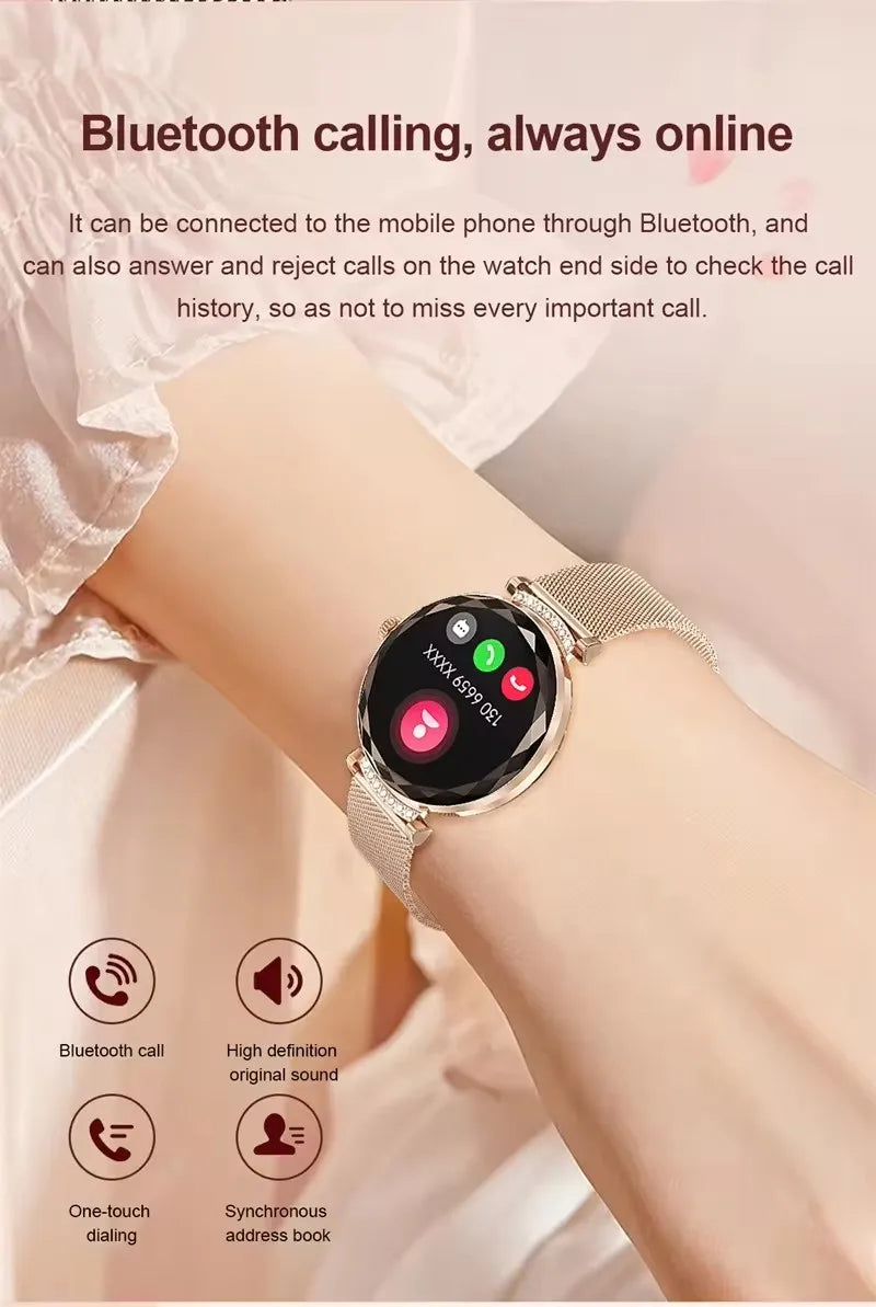 Fashion Ladies Smart Watch NX7 Pro AMOLED Screen Health Monitoring BT Call Female Women Sport Fitness Tracker Smartwatch