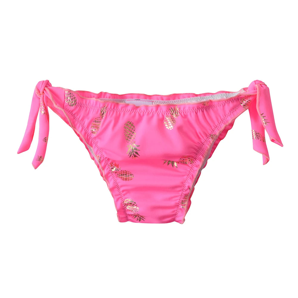 DXTON Girls Swimsuit Kids 2 pcs Suits Toddlers Pineapple Cartoon Bikini Swimwear Children Summer Bathing Suits for 4 6 8 10 Yrs
