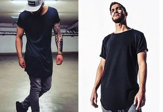 2026 MRMT High Street Arc Hem Mens T Shirt High Quality Cotton Men T-Shirt Lengthened Over Size Man Tops Tees For Male Tshirt