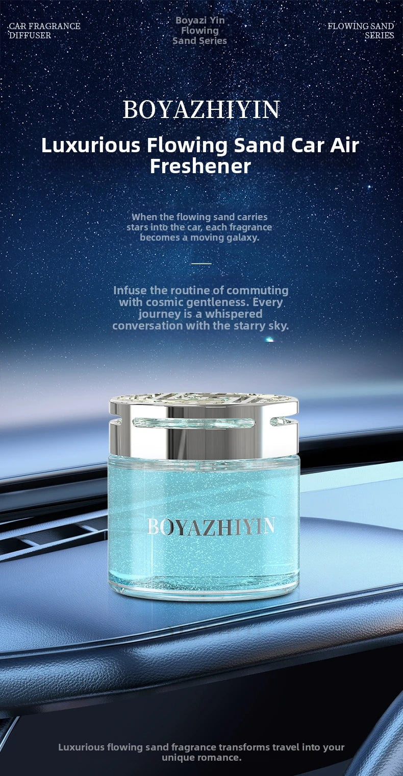 2026 New High-End Car Aromatherapy Air Freshener with Flowing Sand Solid Fragrance New Car Odor Eliminator & Freshener
