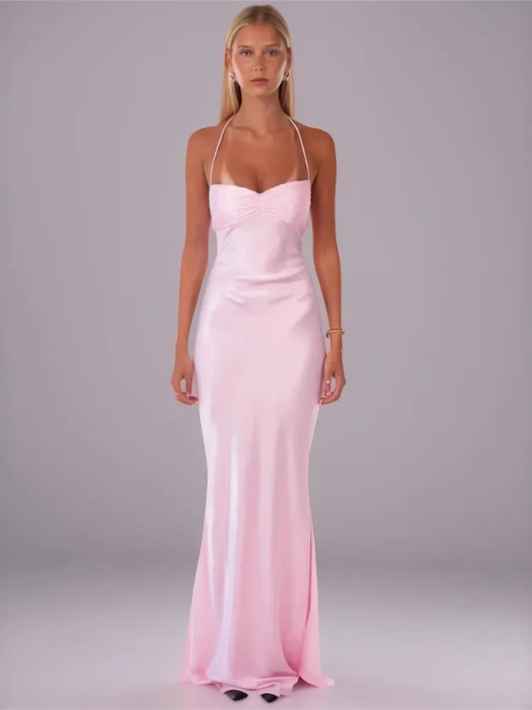 Dresses 2025 Woman Sexy Tube Top Sequin Vestidos Solid Color Backless Strappy Hip Evening Dress Temperament Elegant Simple Style