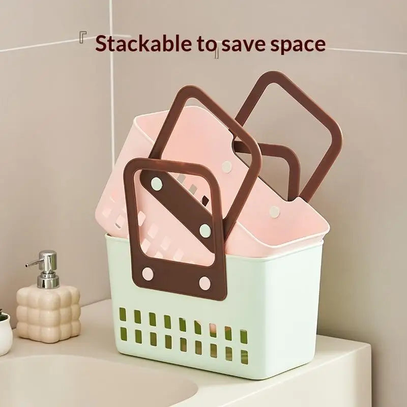 Home Bathroom Shower Basket Hand-Held Shower Basket Bathroom Shower Supplies Storage Basket