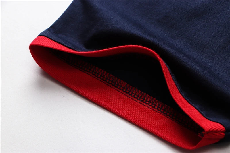 TACE&SHARK Solid Color Embroidery Polo Shirt Summer Fashion Men Business Shark Polos Tops Mens Casual Dark Blue White Clothing