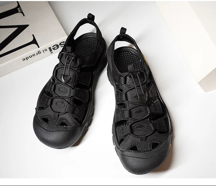 Fashion Men's Casual Mesh Outdoor Beach Sandals Light Breathable Shoe for Men Anti-slip Waterproof Sandal Man Comfortable Shoes