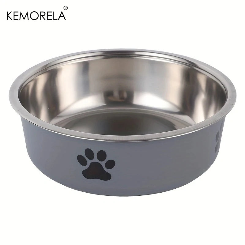 Non-Slip Dog Bowl For Large Medium And Small Cats And Dogs Drinking Water Feeding Pet Bowl Stainless Steel Pet Food Bowl