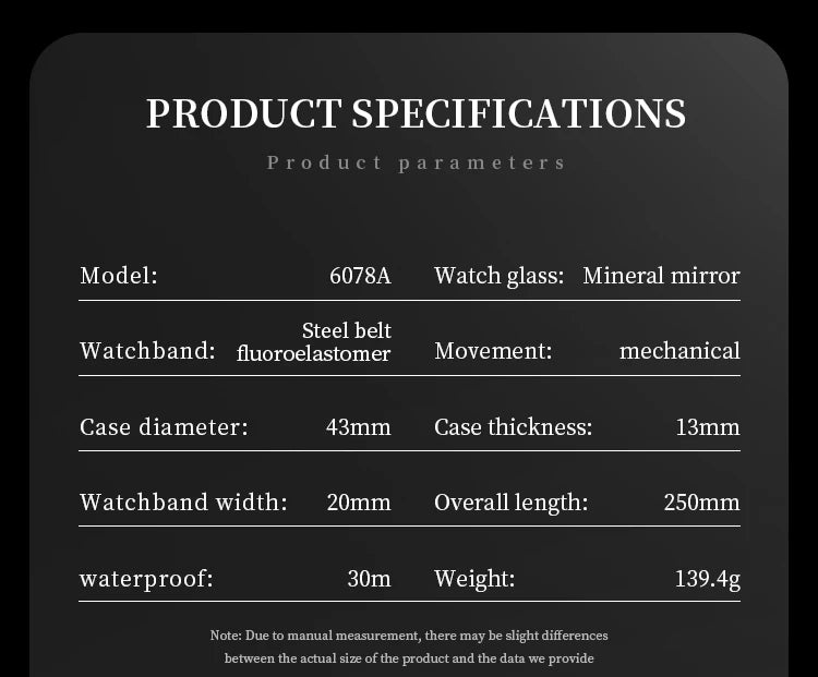 Automatic Watch for Men Stainless Steel Luminous Waterproof Moon Phase Man Watches Luxury Men's Mechanical Wristwatch
