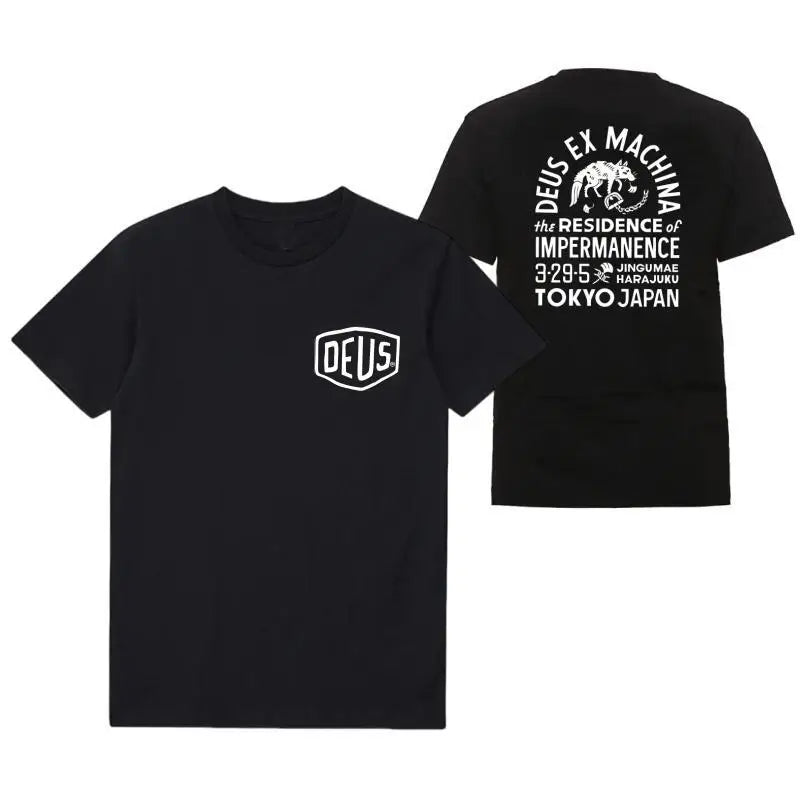 DEUS EX MACHINA Men Clothing T-Shirts Fashion tide Short Sleeve Streetwear MX Summer Round Neck Tees Man Sport Sportwear Vintage