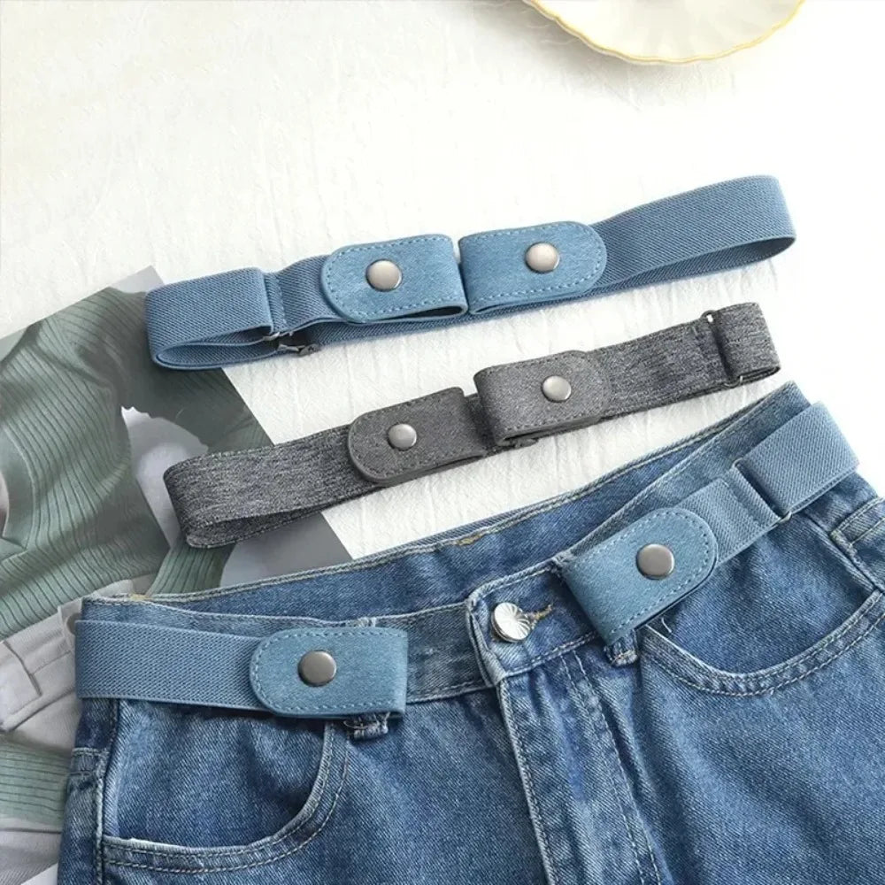 Adjustable Stretch Belt No Buckle Invisible Belt for Women Men Jeans Easy Wear Unisex Elastic Waistband designer belt