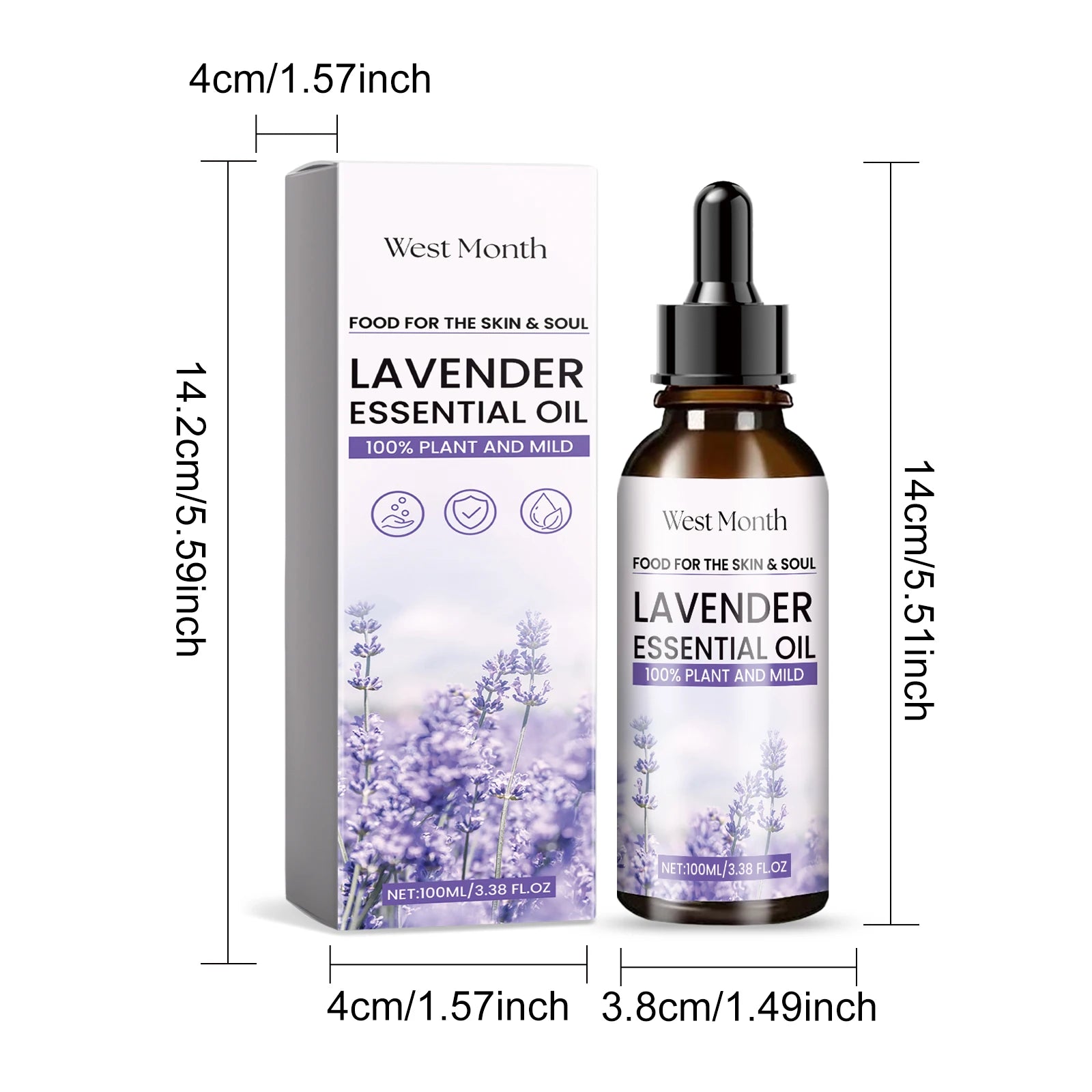 Lavender Essential Oil Moisturizes And Nourishes The Skin Relieves Anxiety Improves Sleep Quality & Is A Body Care Essential Oil
