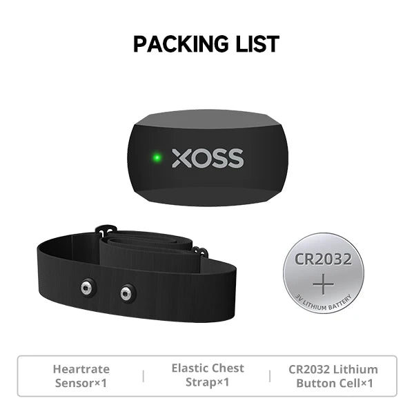 XOSS X2 Chest Strap Heart Rate Monitor for Cycling, Running, Hiking, Bluetooth ANT+ Wireless Health Fitness Smart Bicycle Sensor