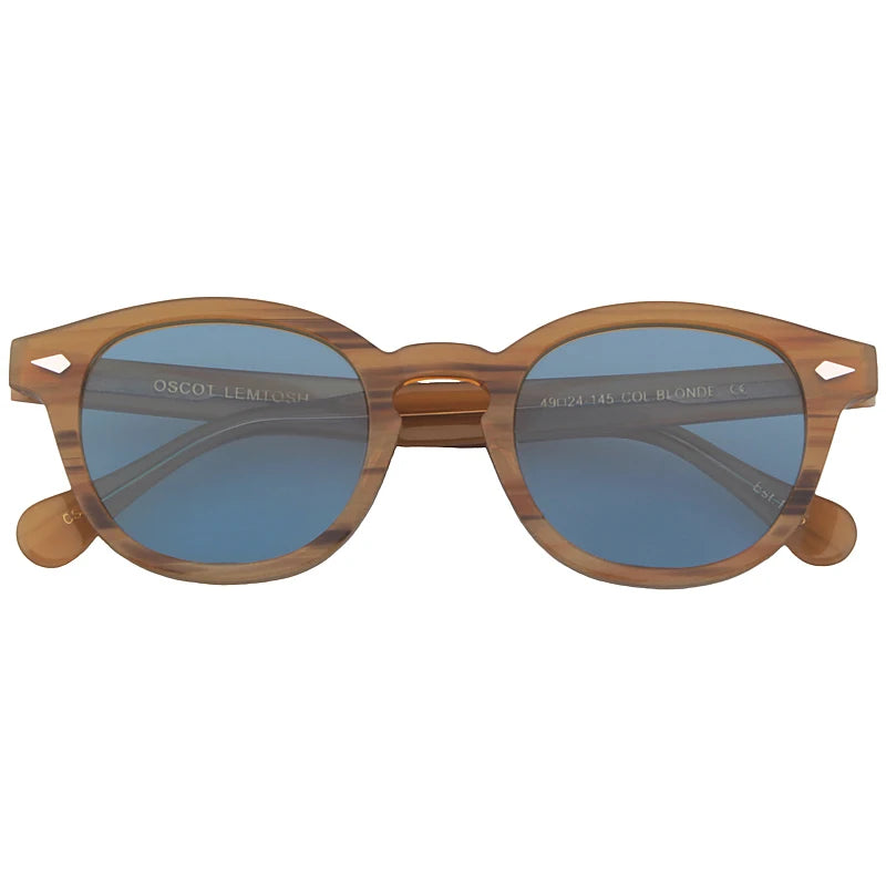 Johnny Depp Sunglasses Man Polarized Sun Glasses Luxury Brand Vintage Acetate Frame Blue Night Vision Goggles Woman
