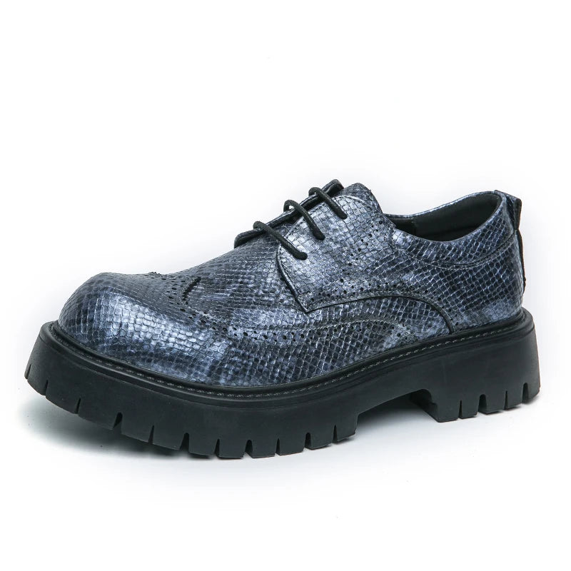 Brogues Men's Luxury Designer Style Thick Sole Shoes Elegant and Sophisticated Gentleman's Shoe Popular Wedding Party Shoes