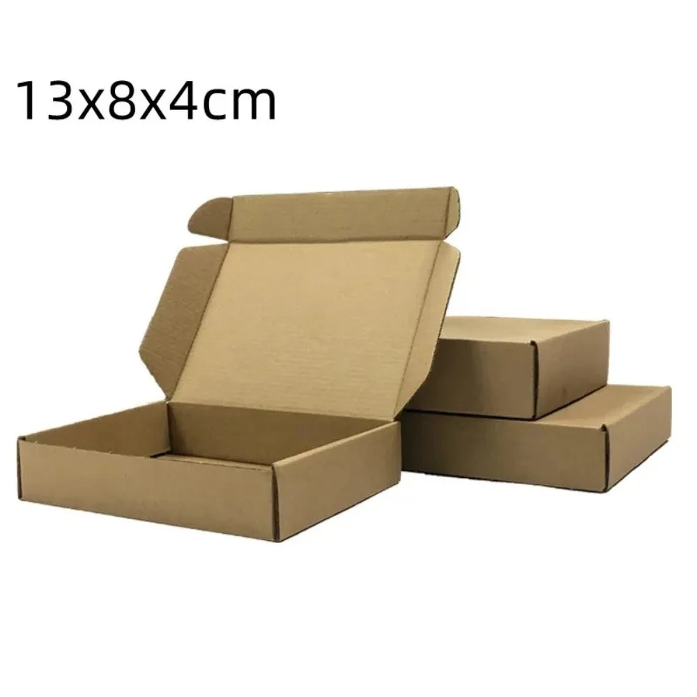 20pcs 13x8x4cm Kraft Shipping Box for Small Business Mailing Wrap Packaging Wedding Party Supplies Soap Candy Gift Packing Box