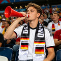 Soccer Fan Scarf Germany Flag Design Fade Resistant Soft Breathable Polyester Team Support Accessory for Football Match Game Day