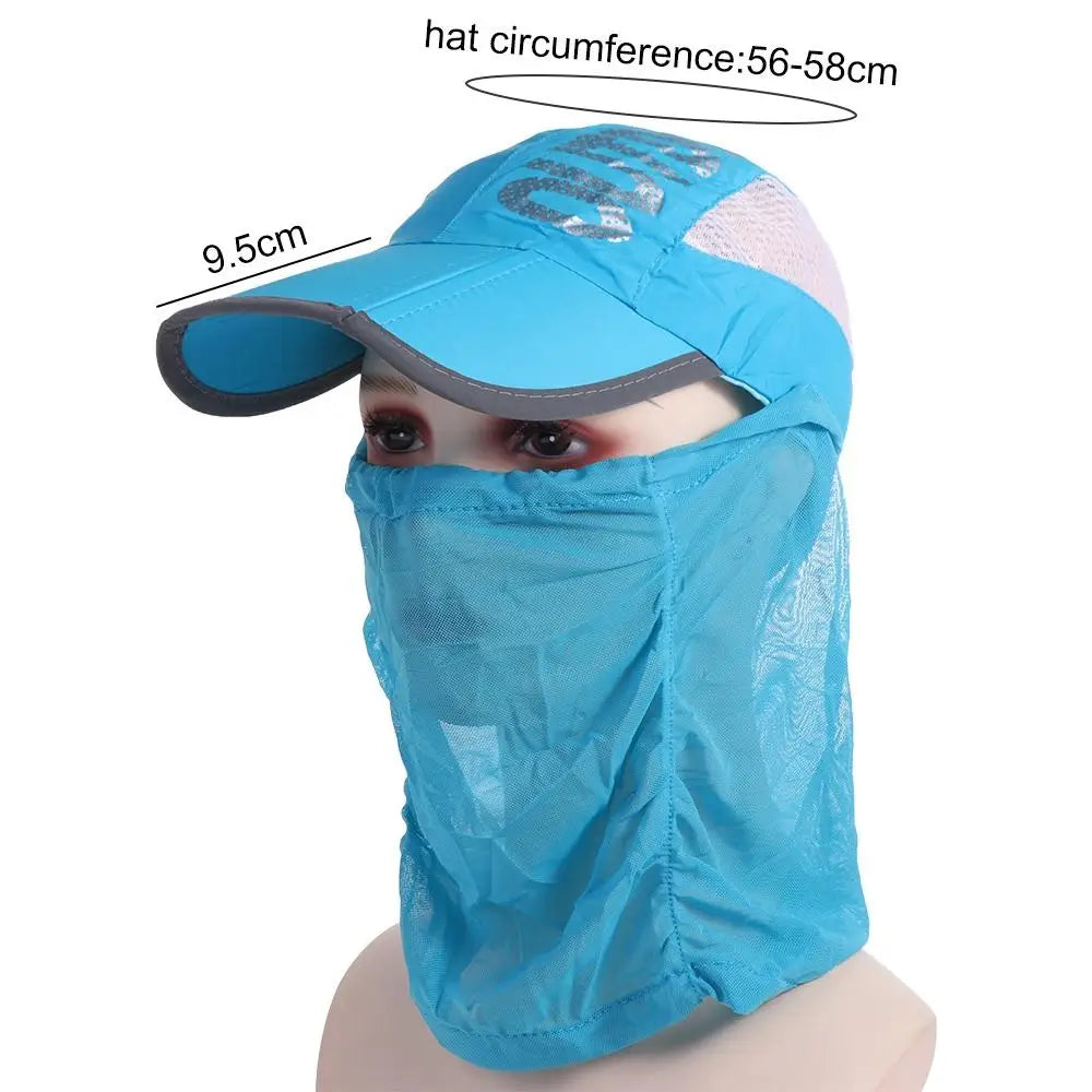 Face Mask Hat Neck Protection Neck Protection Sun Cap Removable Quick Drying Face Shield Cap Cool UV Protection Sun Hat Fishing