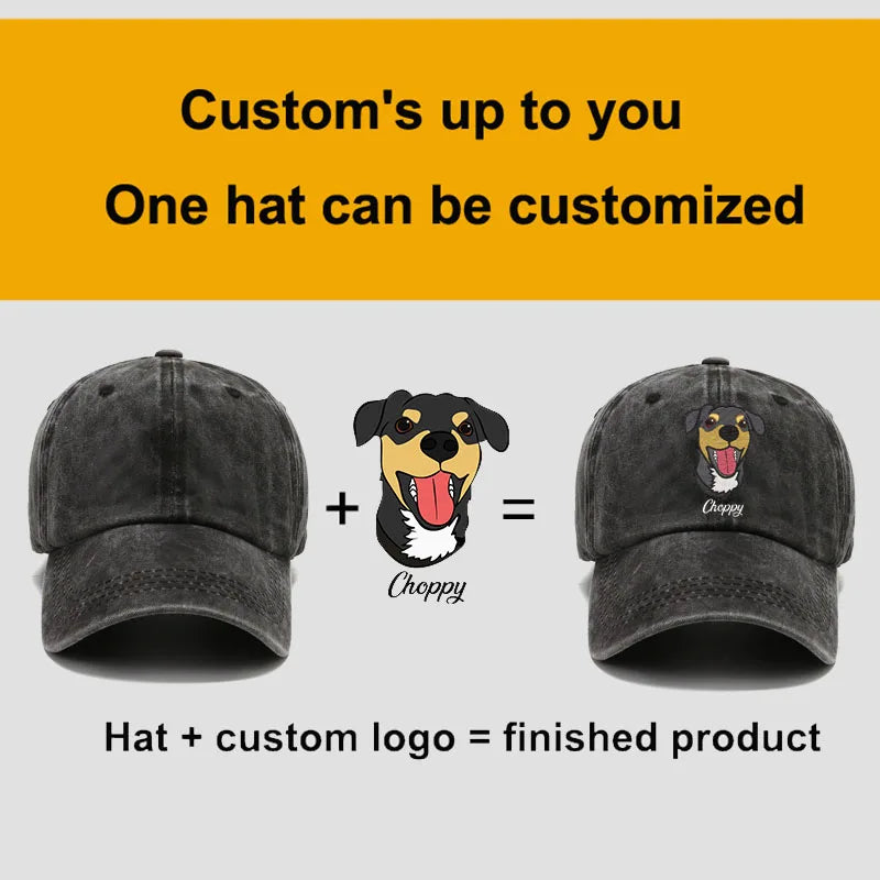 Custom Logo Washed Cotton Baseball Cap Personalized Embroidery Men'S Women Dad Hat Monogram Team Party Gorras