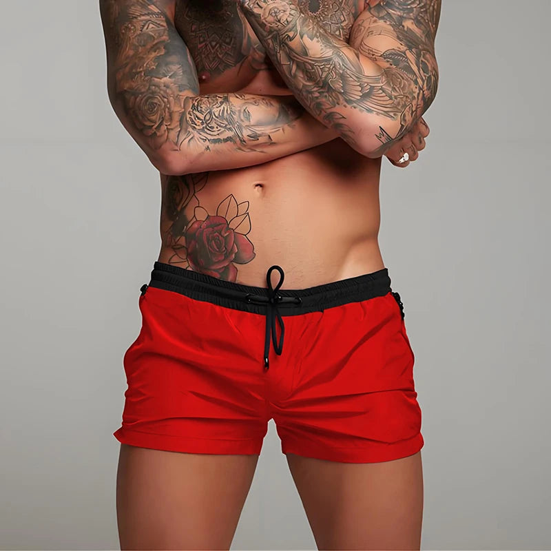 Mens Swim Short Swimwear Board Beach Shorts Quick Dry Men De Bain Homme Man Swimsuit Swim Trunks Bathing Beach Wear Surf Boxer