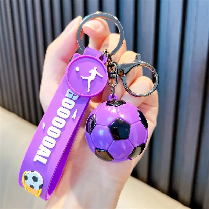 Football Keychain For Fan PVC Soft Glue Soccer Pendant Keychain Accessories Bag Decoration Qatar Cup Souvenirs Key Chain Gifts