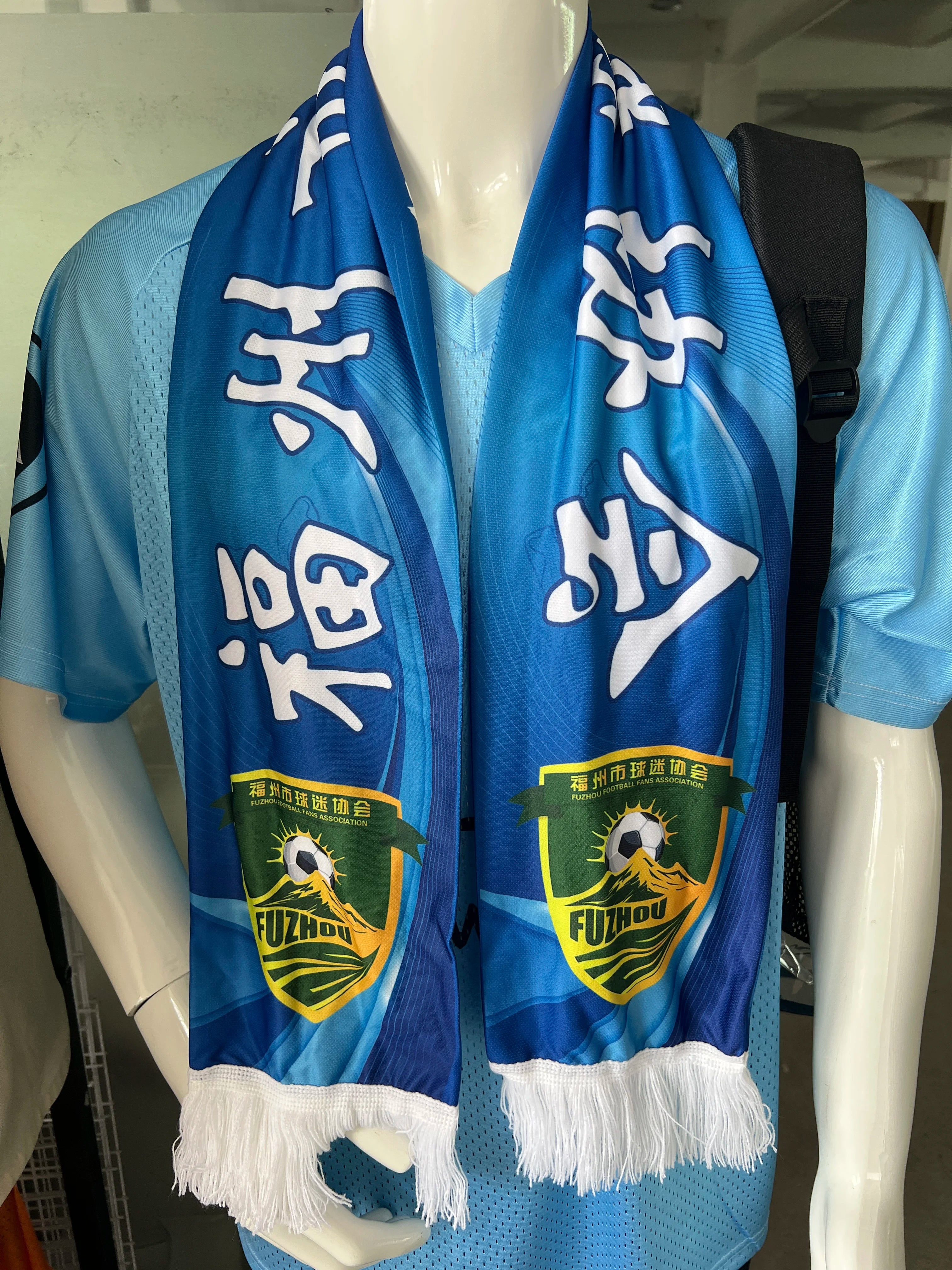 Custom Soccer Club Scarf Personalized Football Team Scarf with Your Logo Name Double-Sided Knit Jacquard Printed Sports FanScarf