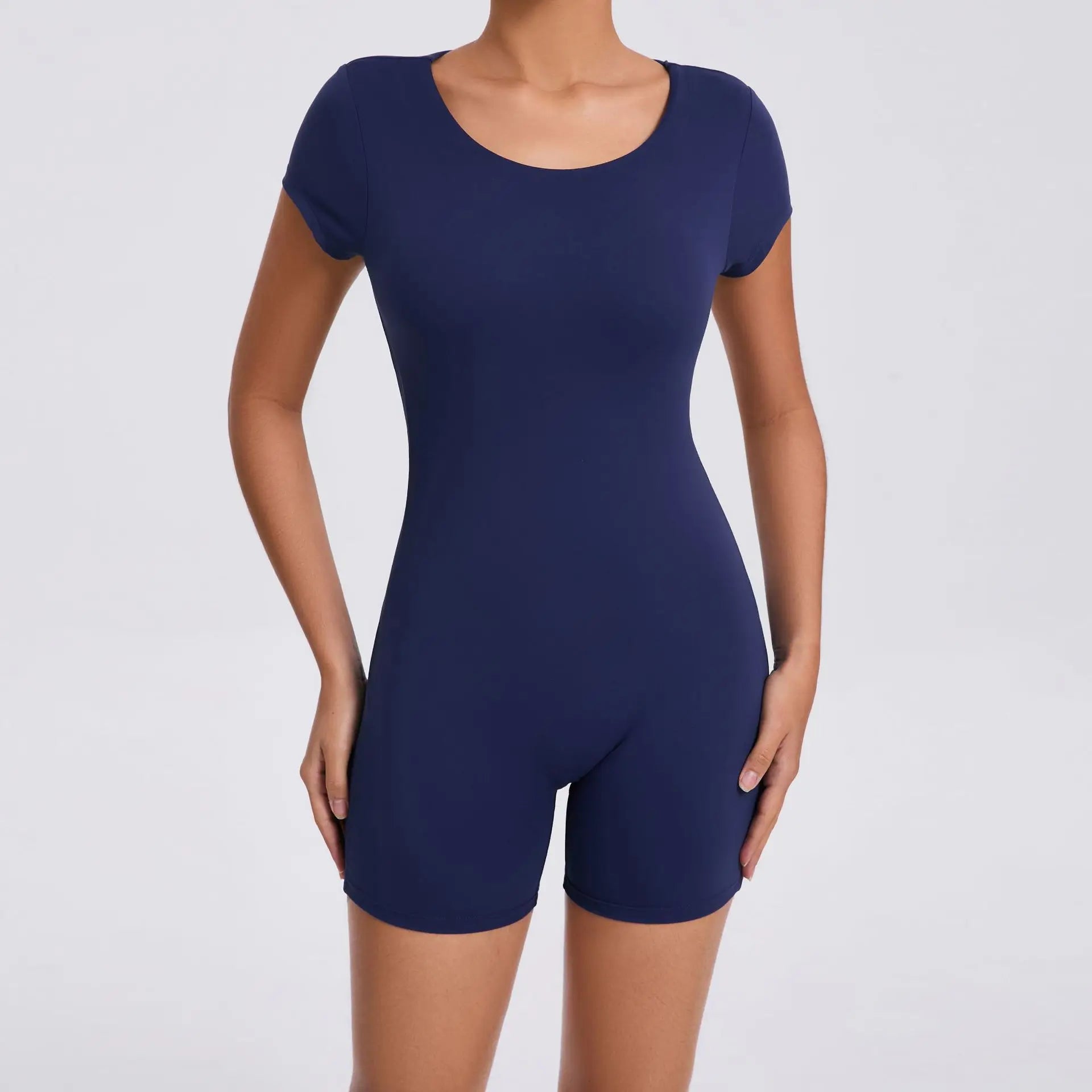 New Yoga shorts Jumpsuit OPEN BACK TEE BODYSUIT Tight Fitting Hip Lifting Exercise Fitness Clothing Breathable Cycling Jersey
