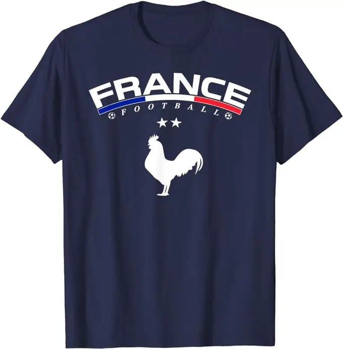 Soccer France Flag T-Shirt French Pride Tee France Football Two Stars Third Loading Clothes Frenchman Sport Foot Fan Team Jersey
