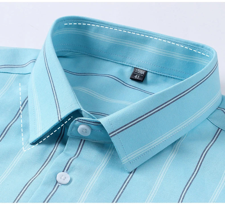 Oversize Long Sleeve Casual Shirts For Man 11XL For 150KGS 100% Cotton Oxford Plaid Business Blouse Daily Top Clothing New Style