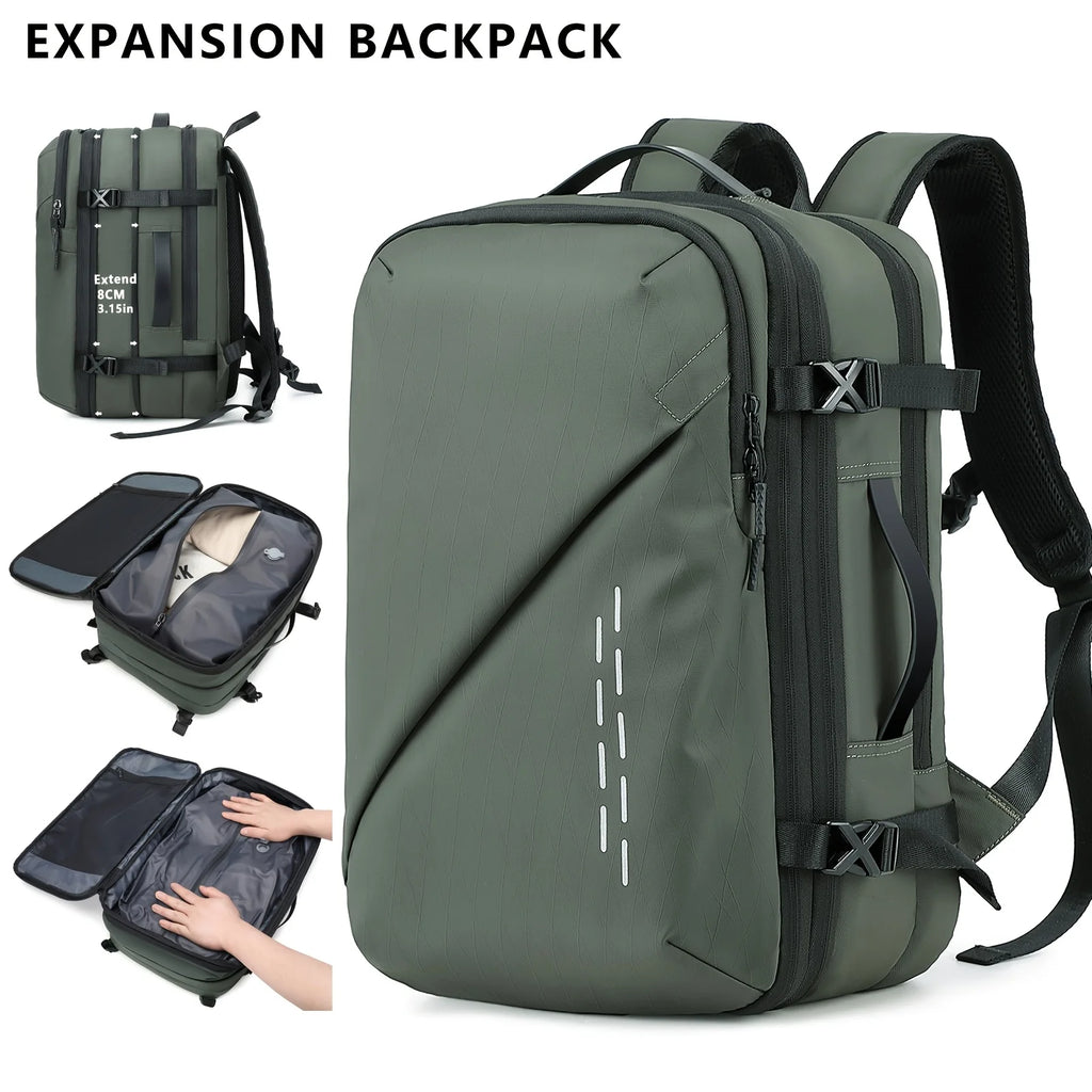 New vacuum compression large capacity expansion backpack, travel backpack, waterproof backpack computer bag