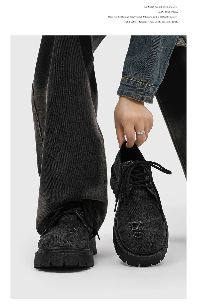 Men's shoes new four seasons versatile casual non-slip wear-resistant comfort outdoor shoes youth fashion thick sole tide shoes