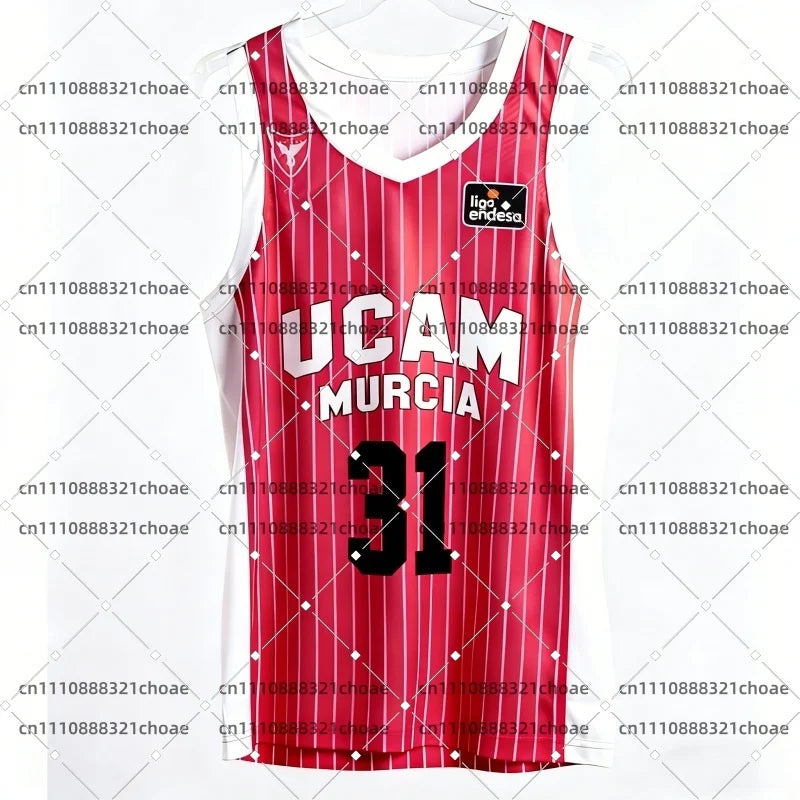 2026 New Spanish Basketball Jersey UCAM Murcia Basketball Game Fan Special Jersey Kit Basketball Quick Dry Sports Vest Beachwear
