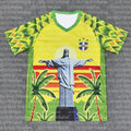 Brazil Themed T-shirt Men's Brazilian Style Jesus Graphic Sports Jersey Unisex Street Breathable Short Sleeve Tee FamilyMatching