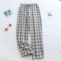 Men Pajama Pants Plaid Design Cotton Pajamas Long Trouser Spring Summer Male Thin Loose Sleep Bottoms Men Sleep Pants Plus Size