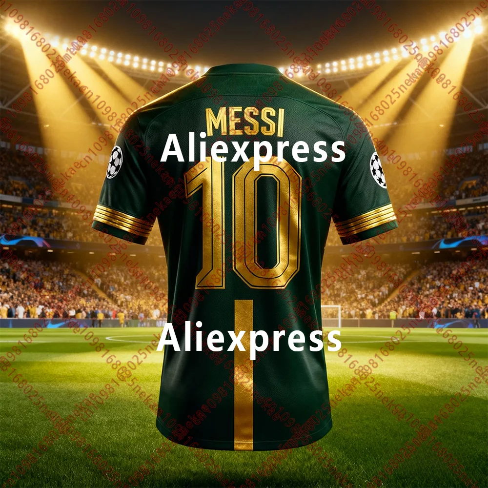 Messi #10 Soccer Jersey - Blue/Red with Gold Accents Premium Collectible Jersey for Football Fans & Nostalgia Enthusiasts