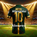 Messi #10 Soccer Jersey - Blue/Red with Gold Accents Premium Collectible Jersey for Football Fans & Nostalgia Enthusiasts