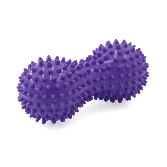 Foot Massage Roller Peanut Double Lacrosse Spiky Ball Myofascial Balls for Plantar Fasciitis Mobility Back Foot Arch Pain Relief