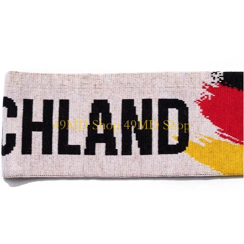 49MD Fringed Germany Scarf Deutschland Neckwear For Soccer Game Day And European Cups