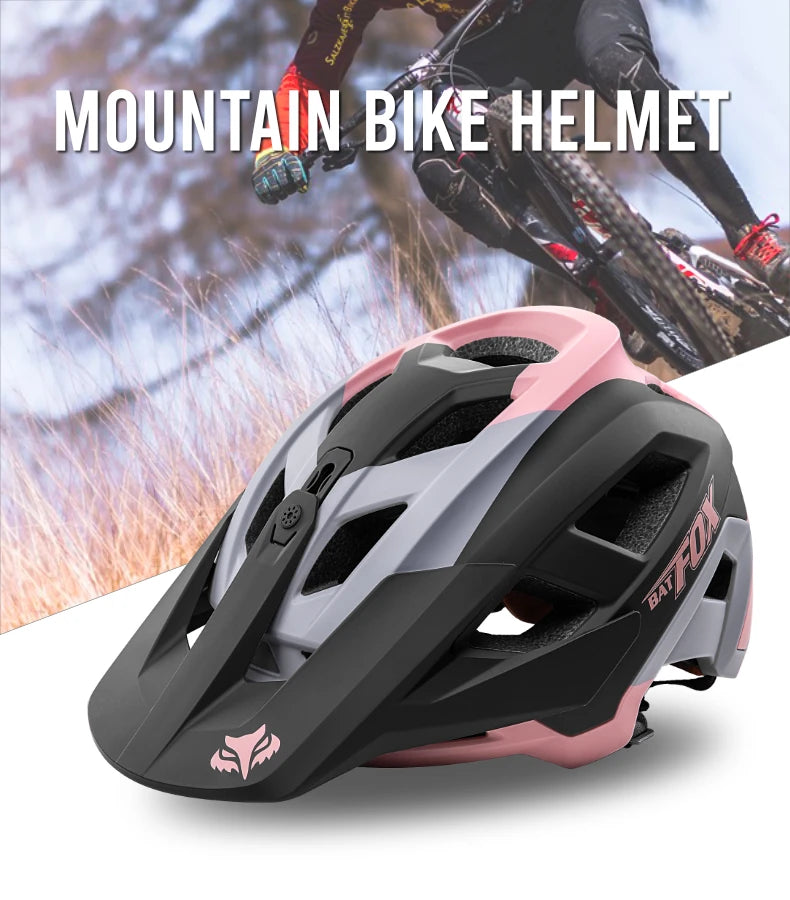 BATFOX 2025 New Mountain Bike Helmet Summer Colorful Cycling Helmet for Adults Youth Men and Women Speed Racing Bicycle Helmets