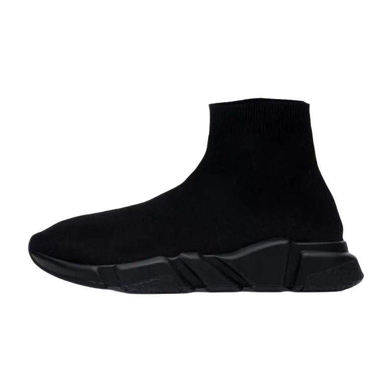 Paris High Top Knitted Boots Sporty Cushioned Dad Shoes Breathable Quick Dry Rubber Outsole Unisex Running Shoes
