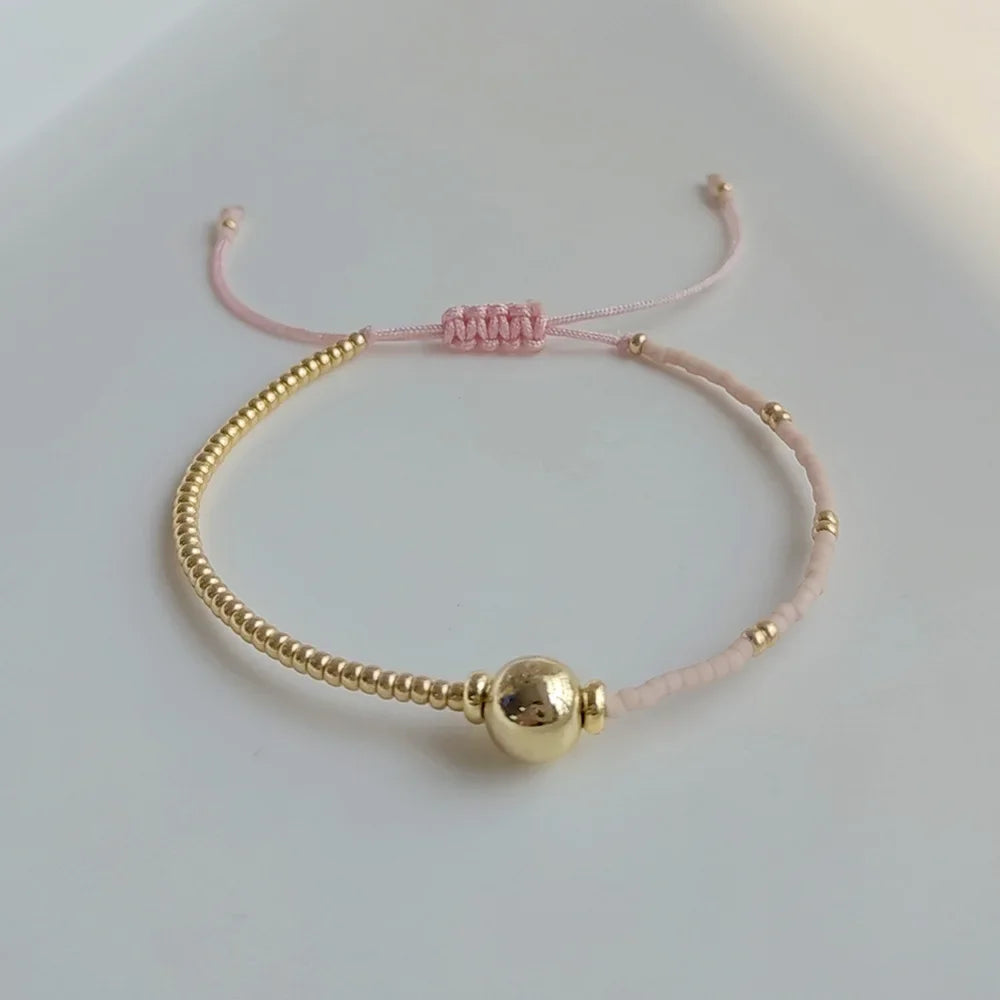 10 pieces 18k plated gold balls Miyuki bracelets mix colors new desing summer holiday jewelry